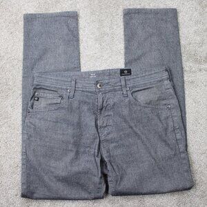 AG Adriano Goldschmied Jeans Mens 34x32 Black Tellis Modern Slim Straight Denim